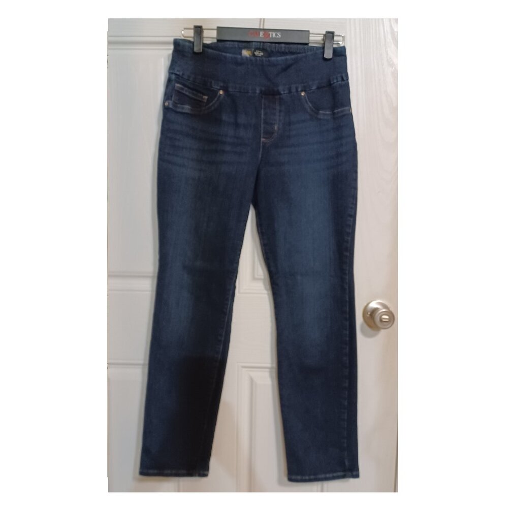 (3 for $45) Women Lee Slim Leg Slim Fit Mid Rise Sculpting Pull-on Jeans 8 SHORT